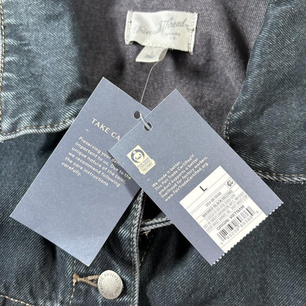Universal Thread Denim Jacket Womens Large Dark W… - image 3